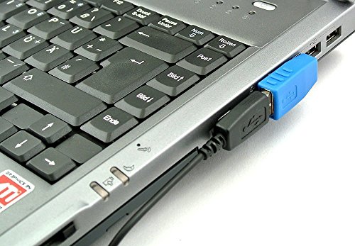 COM-FOUR® Set Adapter USB 3.0 SuperSpeed Stecker auf Buchse rechts + links gewinkelt blau - 2