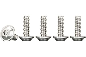 Drenky Vis à Tête Cylindrique à Six Pans Creux, 50 Pièces M4x16mm Boulon à Hexagonale Acier Inoxydable A2 V2A à Métaux pour Les Connexions Mécaniques