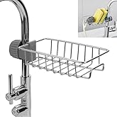 TASMAX soap Holder for Kitchen Sink soap Holder Stainless Steel Faucet Rack for Kitchen Stand Sponge Holder for Dish Holder f