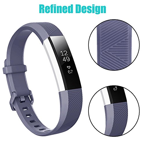 fit-power Neueste Fitbit Alta HR und Alta Band mit Metall Verschluss, Silikon Ersatz für Fitbit Alta HR und Alta (gratis Displayschutzfolie inklusive) - 2