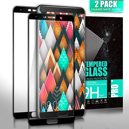 Kiomi Huawei Mate 10 Pro Screen Protector, [2 Pack] Huawei Mate 10 Pro Tempered Glass 3D Full Coverage Screen Protector, Ultra Clear, 9H Scratch Resist Hardness, Anti-Fingerprint HD Protection Film