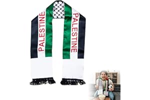 KARELLS Bufanda De Bandera De Palestina,Bufanda De Doble Lado,Bufanda de Palestina,Chal Palestino,Palestina Jerusalén Árabe Satin Buffal Para Hombres Regalos De Vacaciones De Boda Para Mujeres