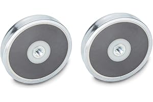 GANTER NORMELEMENTE Ganter Norm elementi – Halte Magnete con filettatura interna, 2 pezzi, colore: Argento, GN 50.4-50 HF M6