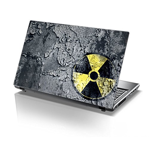 TaylorHe Folie Sticker Skin Vinyl Aufkleber mit bunten Mustern für 15 Zoll 15,6 Zoll (38cm x 25,5cm) Laptop Skin bunten Altmetall, Biohazard