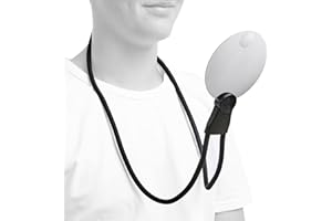FALINGO Loupe 3 en 1 loupe Tour de Cou loupe Mains Libres loupe sur Pied loupe de Table loupe à Main grossissement Optique 200% ou 400%