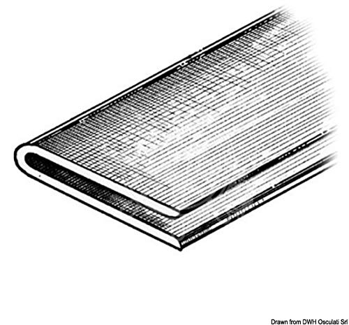 Preisvergleich Produktbild Osculati Abschlussleiste 2x2x40 grau RAL 7001