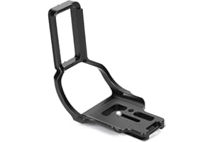 BINDPO L-shape Quick Release Plate, QR L-Bracket Hand Grip with 1/4 Screws Hole for Nikon D850 with Battery Handle
