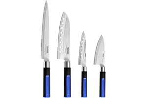 Monix Solid+ Set de 4 cuchillos japoneses, acero inoxidable