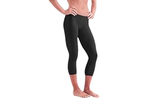 YEESAM Modest Swimwear - Swimsuit Ladies 3/4 Length Swim Leggings in Black - Surfing Yoga Fitness Multipurpose UPF 50+