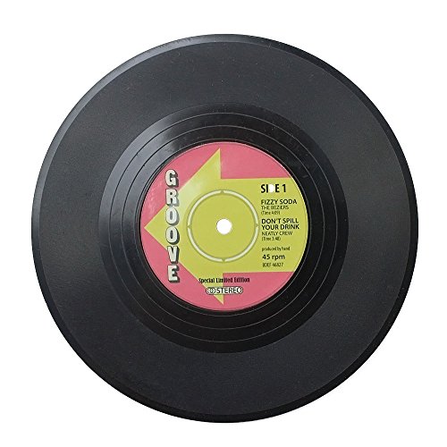 COM-FOUR 8er Set Vinyluntersetzer, 11 cm, Tischdeko - 6