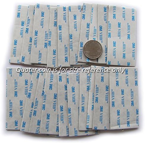 20 of VHB 3M Adhesive Double-sided Foam Tape High Bond Conformable Acrylic Glue Replacement Kit 20 of 1.5 x 3 inch Rect Plus Alcohol Pad