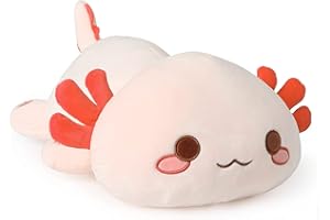 shownicer Plüschtier Axolotl Stofftier Kawaii Salamander Plüsch, Axolotl Kuscheltier Plüschkissen Spielzeug, Wurfkissen, Katze Plüsch Kissen, Schmusetier Geschenk Gefüllt für Kinder Mädchen Jungen