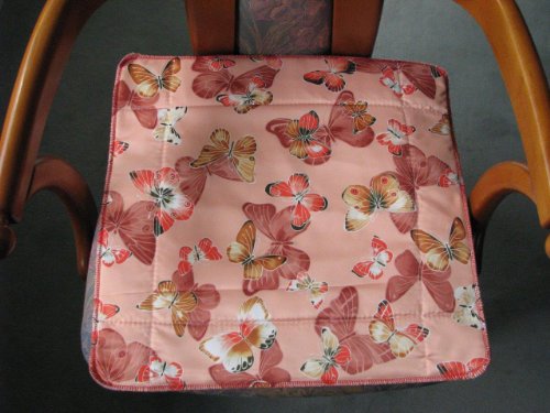 MEX-LINE Inkontinenz Stuhlauflage DESIGN: Karo rot, wasserdichte Sitzauflage/ Sitzkissen/ Nässeschutz, waschbar und wiederverwendbar, ca. 45 x 45 cm - 6