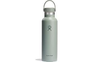 Hydro Flask - Standard Mouth Gourde Isotherme 621 ml (21 oz) - Bouteille Inox à Isolation Sous Vide - Bouchon Antifuite et Revêtement par Poudre - Agave