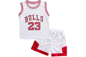 Odziezet Completini da Bambini Infantile Abitini Pallacanestro Estiva Coordinati 2 Pezzi Canotte + Pantalocini 0-5 Anni