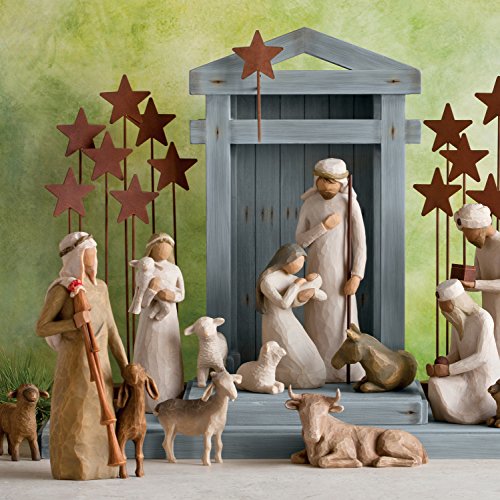 Willow Tree Zampognaro – Hirte mit Sackpfeife und Ziege als Ergänzung zur Willow Tree Nativity Krippe - 4