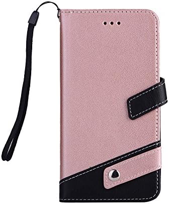 TSAOYA Flip Wallet Case [Premium PU Leather][3 Card/ Earphone Holder][Wrist Strap][Magnetic Closure] Flip Cover Protective for iPhone 8,6,6s,7 (4.7”) / 8P,6P,6sP,7P (5.5”)(iPhone 8/7 Plus, rose gold)