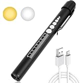 Flintronic Medical Diagnostic Pen Flashlight, 1PCS Medical Light with | 2 Modes, Rechargeable, with Pupil Meter and Clip, wit