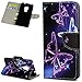 Produktbild Flip Handy Schutzhülle für Huawei Mate20, Stoßfest Weich PU Leder Damen Herren Karten Magnet Stand Halter Farbdruck Brieftasche Klappetui (Lila Schmetterling)
