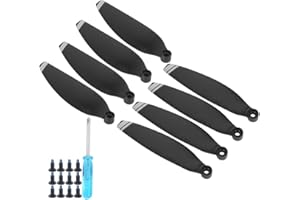 AKOZON Propellers Mini, Propellers Light Weight Wing Blade D Fit for Mini Ic 2 Elices Drone Spare Accessories (black silver edge)