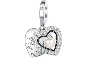 GOUWO Breloque en Argent 925 en Forme d'insecte et de Cœur Compatible Avec Les Bracelets et Colliers Pandora Pour Femme Mère Fille Anniversaire Halloween Fête Des Mères Saint-Valentin
