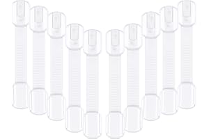 BOXLUNT Cerraduras de Seguridad para Niños, 10 Unidades Bloqueo de Seguridad con Extra Fuerte de Adhesivo, Cierre Seguridad Cajones Bebe Protector Cierres Para Gabinetes, Armarios, Cajones, Frigor