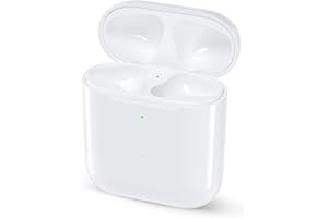Meliif Wireless Charging Case for Air Pods 1/2 gen，Replacement Cases Compatible with Air Pods 1st / 2nd, Qi-Certified with Bluetooth Pairing Sync Button