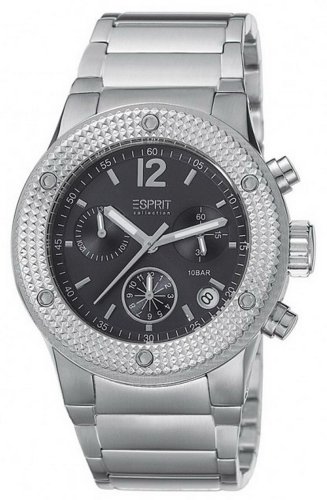 Esprit Collection Damen-Armbanduhr Anteress Black Chronograph Quarz Edelstahl EL101282F06