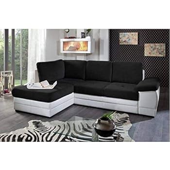 Canapé Convertible Rapido Nyx En Bi Matière Noir Et Blanc