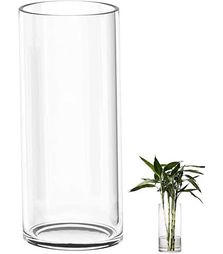 Vase Design Atmosphera Valma En Verre - Hauteur 21 Cm, Diamètre 17 Cm - Transparent - Décoration Intérieure Moderne