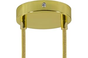 creative cables - Kit Rosace métallique cylindrique à Deux Trous - Cylindrique, Laiton