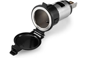 SHUNYABEI 12V 120W Cigarette Lighter Power Socket Plug Female Plug Outlet with Detachable Dust-proof Cover Socket Splitter Adapter DC120-250w for Motorcycle Car Tractor Boat Tractor Riding Mower