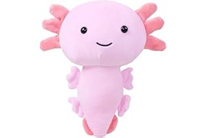 LKNBIF Axolotl Peluche, Peluche Kawaii Axolotl, Cuscino Imbottito per Animali, Morbido Peluche Axolotl, Regalo per Bambini e Bambine 30CM (Rosa)