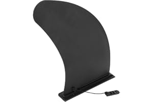 KIMISS Pinna Rimovibile, 11in Surf Pinna Tipo Presa Fissa in PVC Stabilizzatore Centrale Nero Pagaia per Tavola Surf Longboard