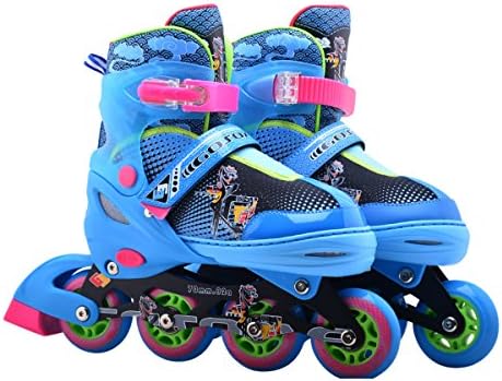 Colourful Professional Adjustable Inline Skates/Inliners for Children and Adults - Various Patterns and Sizes