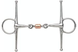 SHIRES EQUESTRIAN Full Cheek Snaffle with Copper Peanut Bits with Rollers Full Cheek 6" 13mm