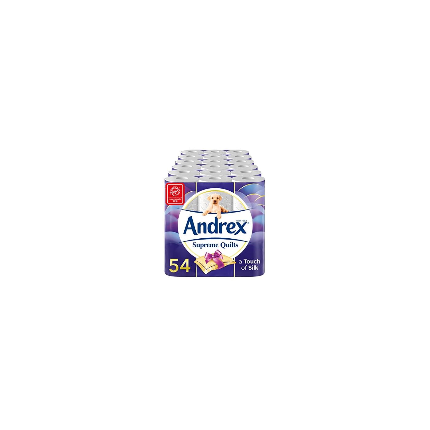 Andrex Toilet Roll Supreme Quilted Toilet Paper, 54 Toilet Rolls
