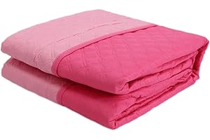 CORREDOCASA Trapuntino Copriletto Una Piazza e Mezza, Made in Italy - Trapuntato Doubleface Mezza Stagione, Coperta Bicolore Primaverile in Morbida Microfibra (Rosa/Fucsia)