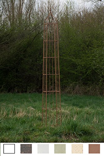 CLP XXL Rankhilfe / Rosensäule TROJA, Maße 44 x 44 cm, Höhe 350 cm antik braun