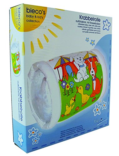 Bieco 11030402 – Krabbelrolle mit Rasselbällen ca. 45 x 38 cm - 2