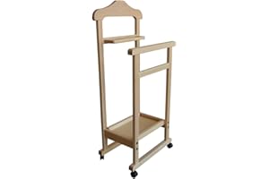 LIBEROSHOPPING.EU - LA TUA CASA IN UN CLIK Valet de chambre à vêtements avec roulettes, bac et rangement