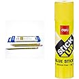Maxi Classic Hexagonal Graphite Pencil Hb With Rubber Tip, Box Of 12, Black & Ea20010 Glue Stick - 8 Gm