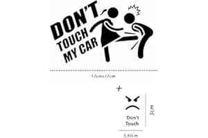 NEWTEAM Autocollants Don't Touch My Car pour voiture, moto, fenêtre, scooter, vélo, moto, ne touchez pas ma voiture (Don't Touch My Car 3)