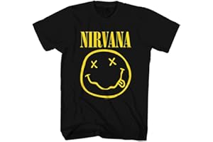 ROCK OFF OFFICIALLY LICENSED PRODUCTS Nirvana Yellow Grunge Face T Shirt