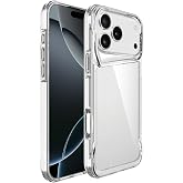 Coverzone iPhone 17 Pro Max ile uyumlu Kılıf Şeffaf ve p&uuml;r&uuml;zs&uuml;z y&uuml;zey ClearSafeguard T-Max Silikon Airbag k&ouml;şe tasarım 0.2 mm