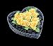 Produktbild  Herzgitter mit schwarz poliertem Kies und gelben Rosen 35,0x35,0x8,0cm Grabschmuck Grabherz Herz Pflanzschale Pflanzherz Herzgitter Blumentopf Marmorkies Zierkies Grabstein Grabplatte Herz