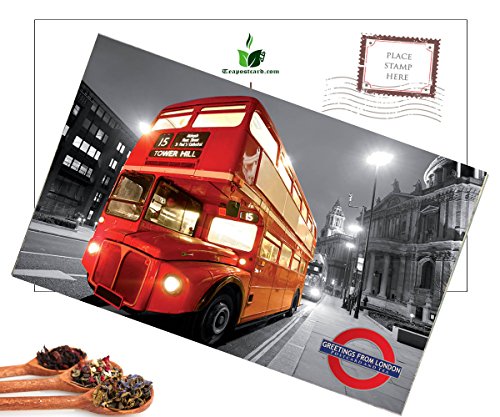 Preisvergleich Produktbild Teapostcard von Vestemfashion, großes Geschenk für Ihren geliebten, Grüße aus London, einfach eine Briefmarke und senden Sie es an Ihre Freunde