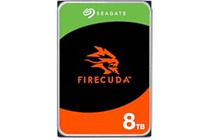 ‎SEAGATE Seagate FireCuda HDD 8TB, Interne Festplatte HDD, 3.5 Zoll, 7200 U/Min, CMR, 256 MB Cache, SATA 6GB/s, silber, inkl. Data Rescue Service (ST8000DXZ01)