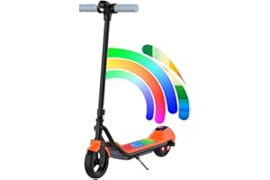 Trottinette électrique pour Enfants de 6 à 12 Ans, Seulement 7 kg, Poids léger, Facile à Transporter, portée maximale de 5 à 8 km, Vitesse maximale 14 km/h, Cadeau Adolescent, Orange
