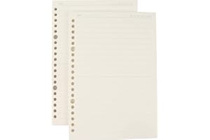 ‎AMO HERMOSO AMO HERMOSO 2 piezas de Recambios de Papel Rayado para Cuaderno de Espiral A5, Rayado, 80 g/m², 240 Páginas, Rayado